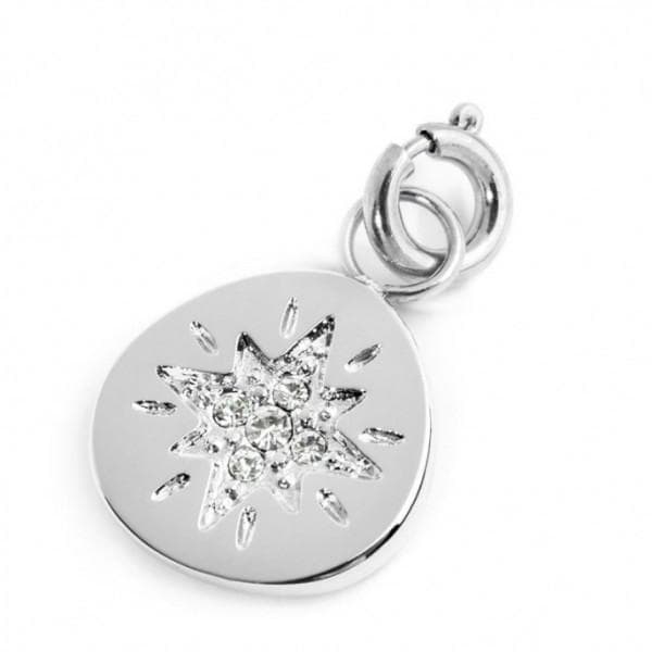 Marlù - CHARM MEDAGLIETTA CON ROSA DEI VENTI E STRASS ACCIAIO in Bomboniere Alba Gioielli - Casoria, commercioVirtuoso.it