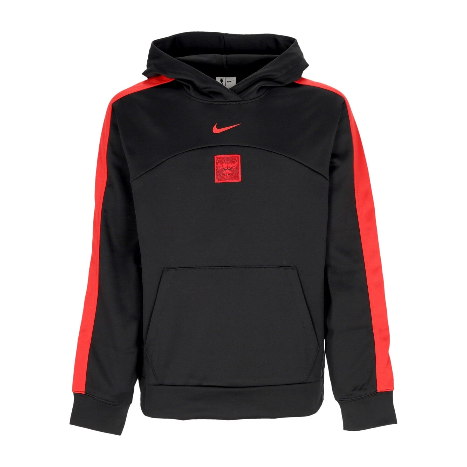 NIKE NBA Felpa Cappuccio Uomo Nba Courtside Starting Five Therma-fit Hoodie Chibul Black/university Red/university Red