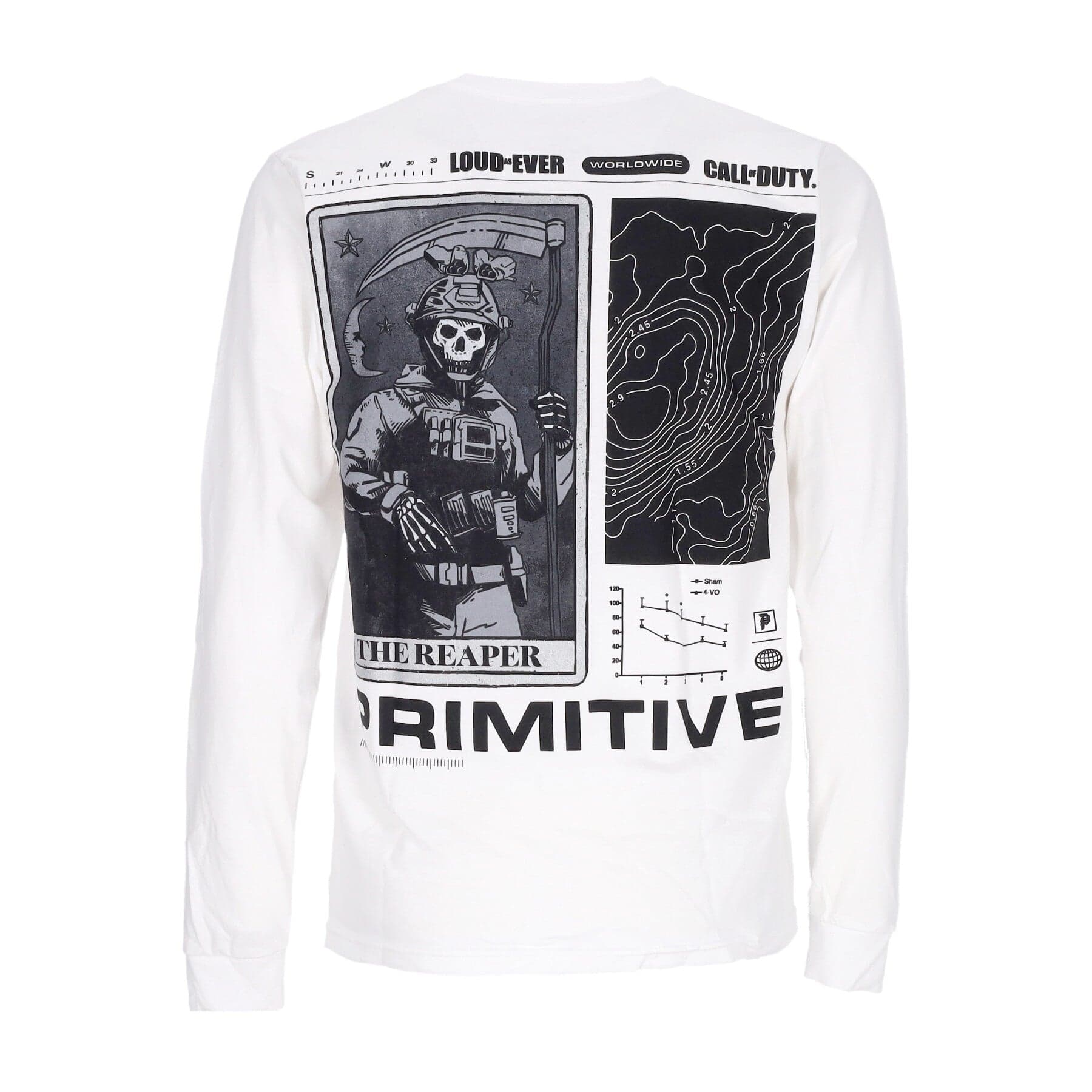 PRIMITIVE Maglietta Manica Lunga Uomo Tactics L/s Tee X Call Of Duty White da uomo in Magliette Drestige - Casamassima, commercioVirtuoso.it