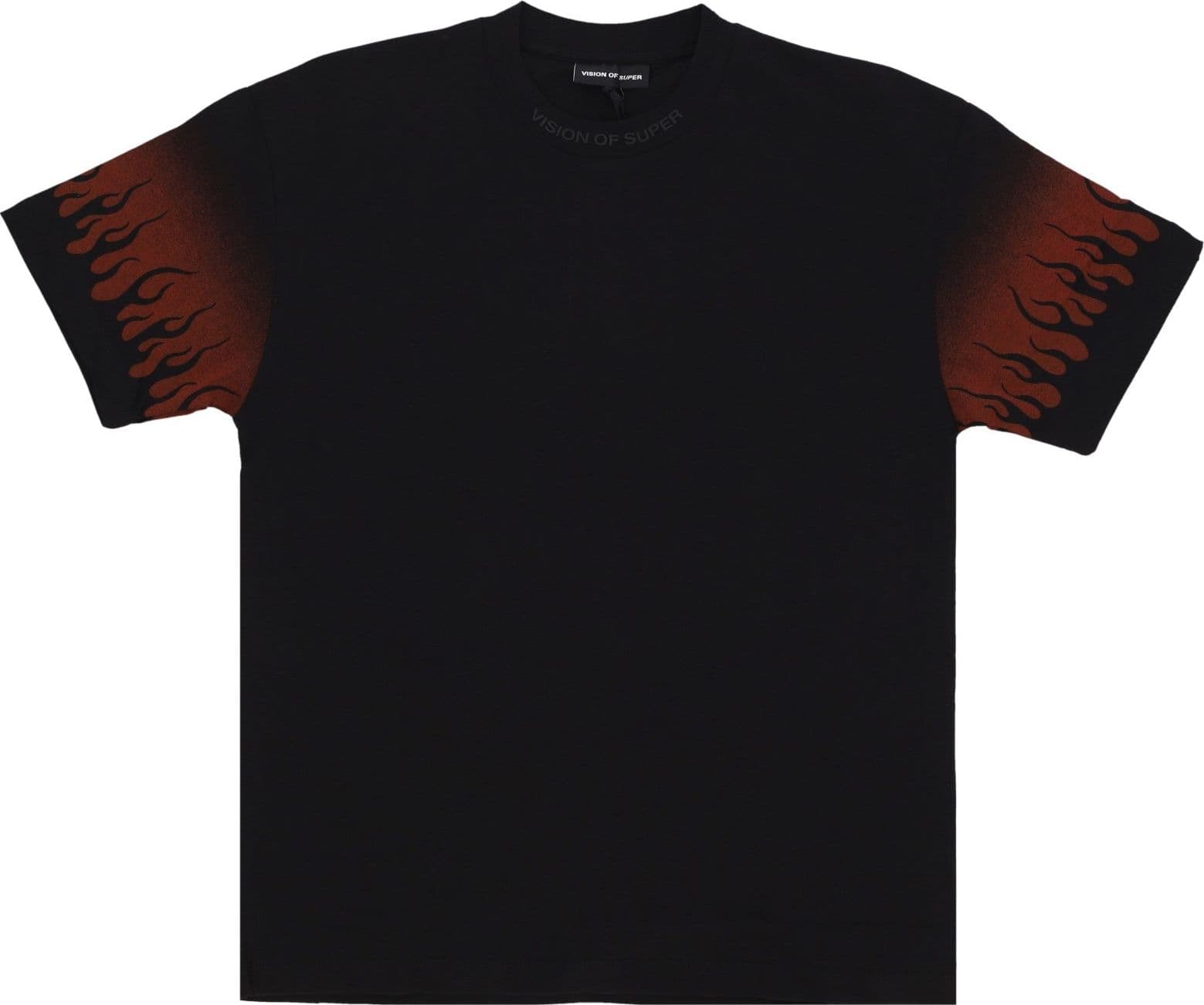 VISION OF SUPER Maglietta Uomo Negative Flames Tee Black/red da uomo in Autocategorizzazione Drestige - Casamassima, commercioVirtuoso.it