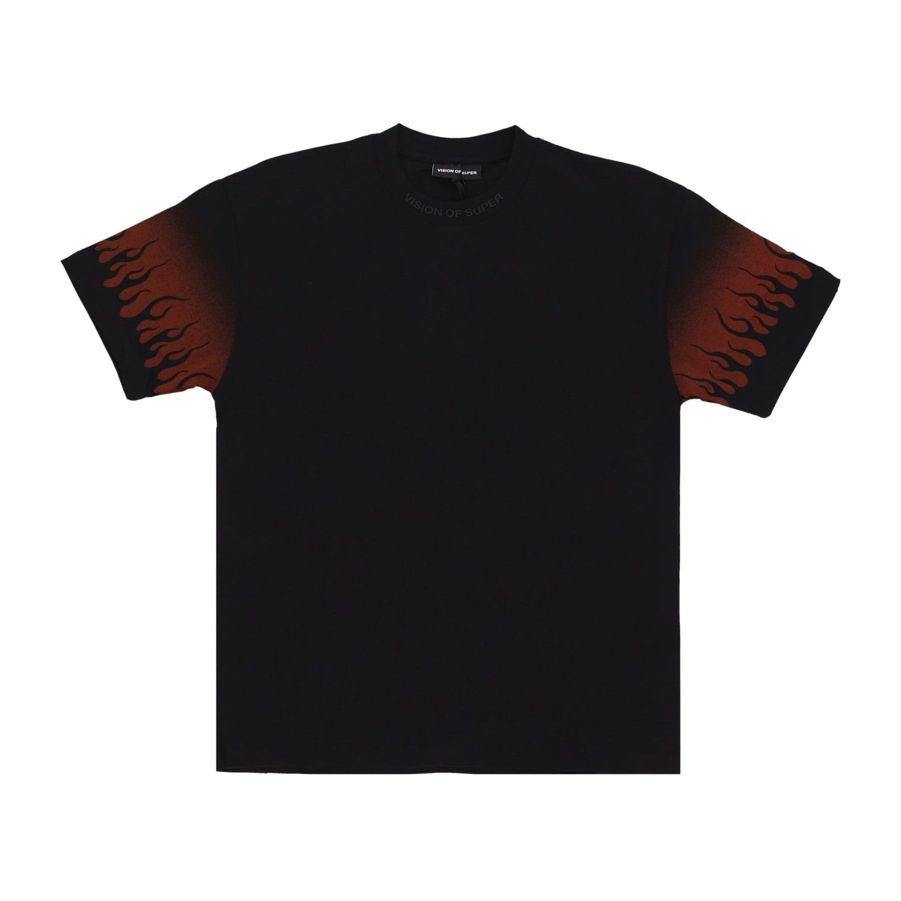 VISION OF SUPER Maglietta Uomo Negative Flames Tee Black/red da uomo in Autocategorizzazione Drestige - Casamassima, commercioVirtuoso.it