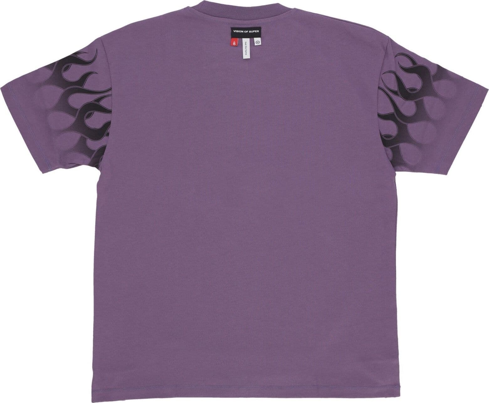 VISION OF SUPER Maglietta Uomo Flames Tee Purple/black da uomo in Autocategorizzazione Drestige - Casamassima, commercioVirtuoso.it