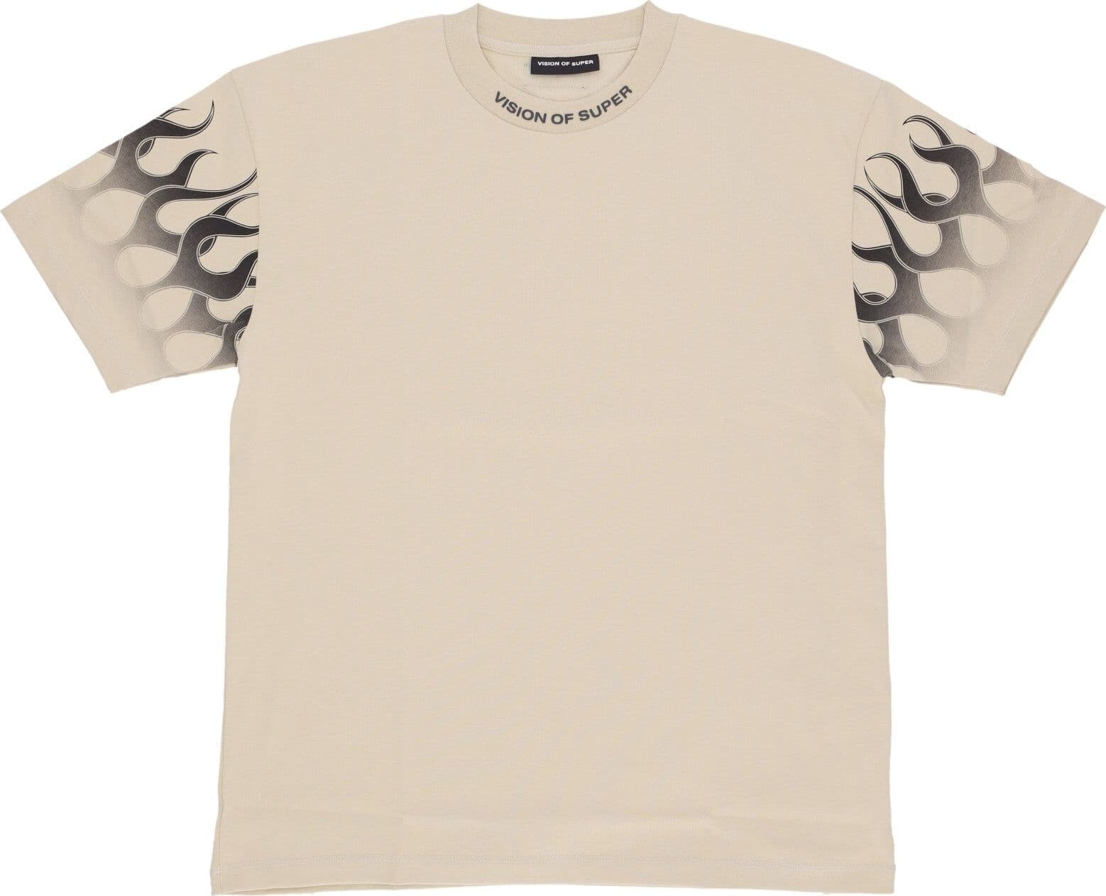VISION OF SUPER Maglietta Uomo Flames Tee Sand/black da uomo in Autocategorizzazione Drestige - Casamassima, commercioVirtuoso.it