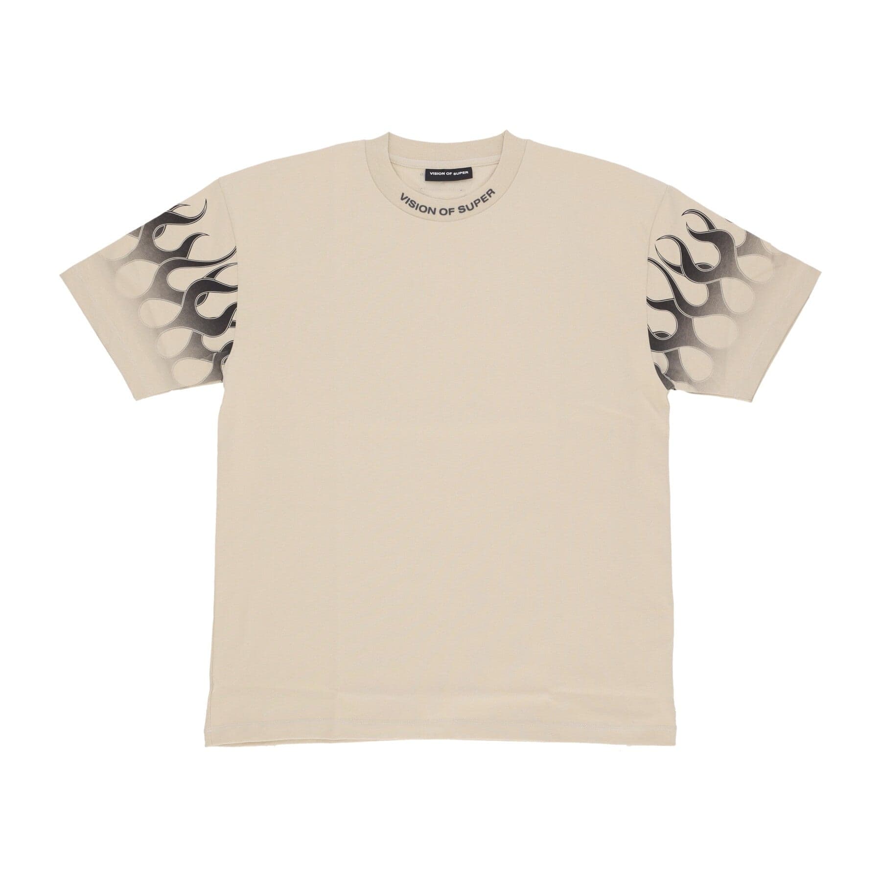 VISION OF SUPER Maglietta Uomo Flames Tee Sand/black da uomo in Autocategorizzazione Drestige - Casamassima, commercioVirtuoso.it