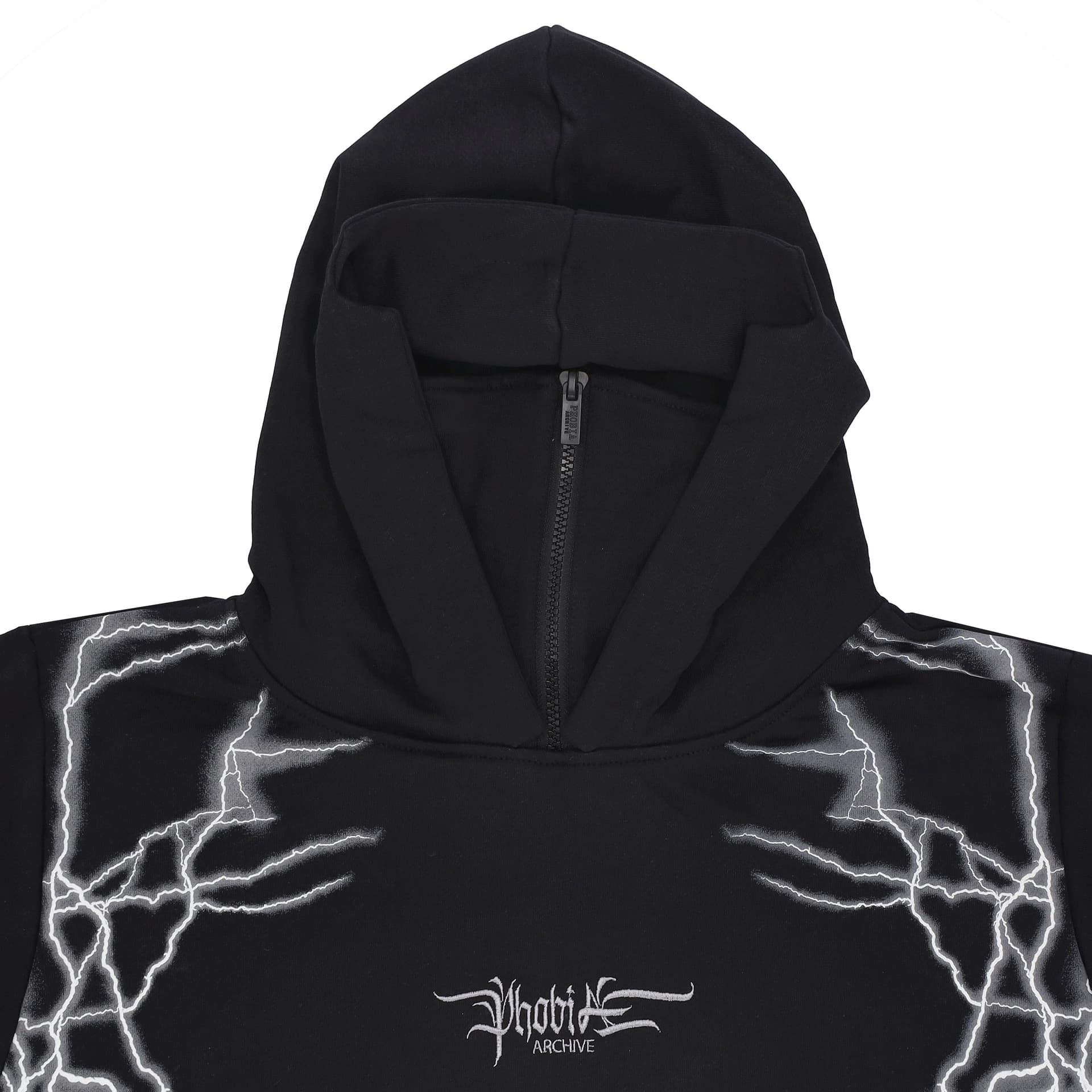 PHOBIA Felpa Leggera Cappuccio Uomo New Lightning Balaclava Hoodie Black/grey da uomo in Felpe con cappuccio Drestige - Casamassima, commercioVirtuoso.it