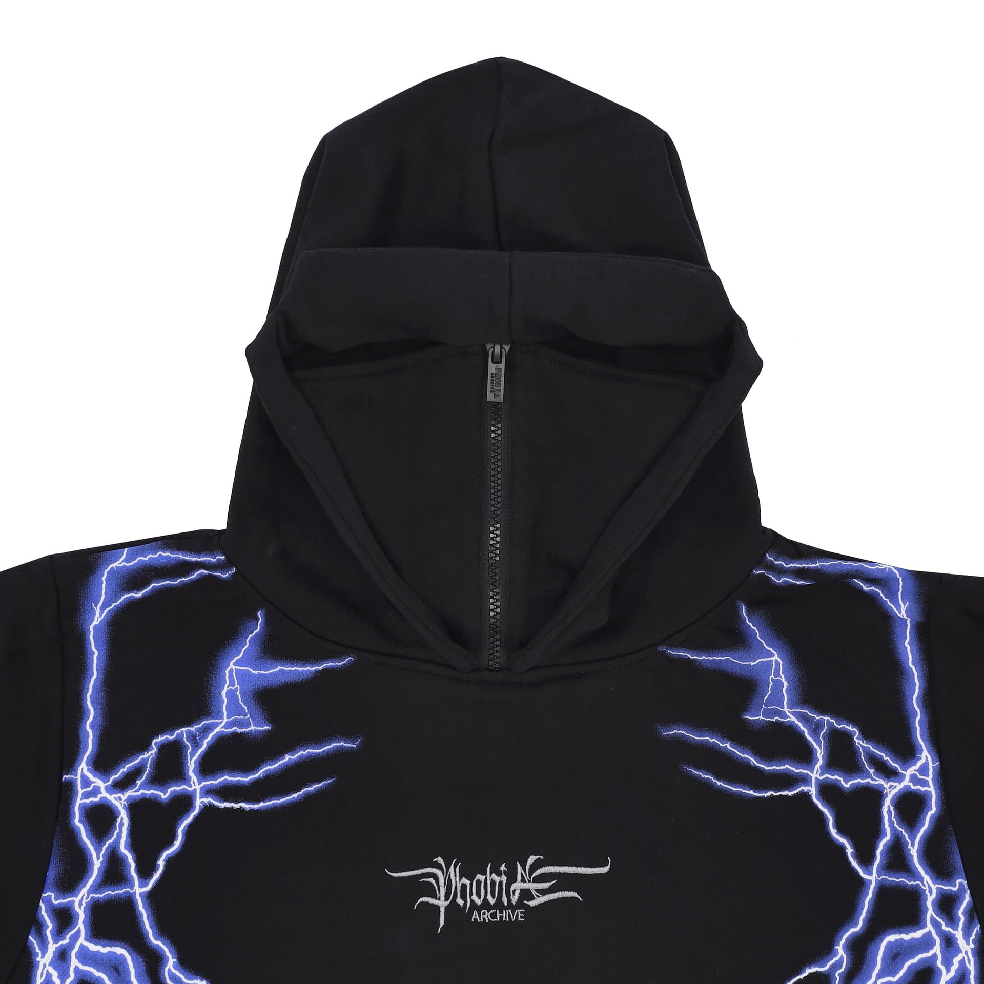 PHOBIA Felpa Leggera Cappuccio Uomo New Lightning Balaclava Hoodie Black/blue da uomo in Felpe con cappuccio Drestige - Casamassima, commercioVirtuoso.it