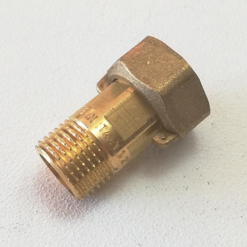 Raccordo codolo 1/2" x 3/4" con calotta  per contatore - guarnizione inclusa in Parti e connettori Aloiserw.com - Altomonte, commercioVirtuoso.it