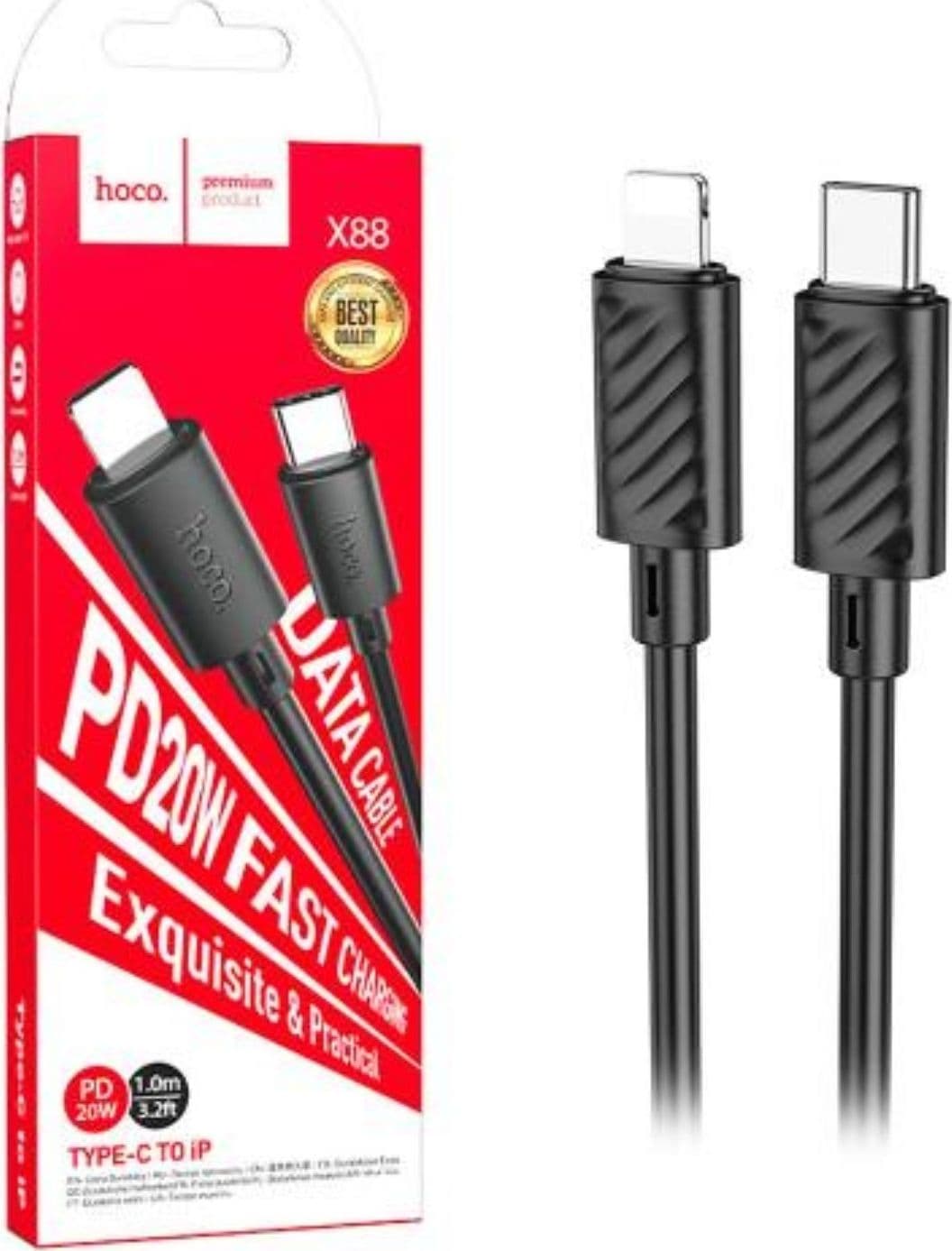 Hoco Cavo Ricarica/Dati USB-C to Lightning 1m Black X88 in  Ecoprice.it - Avellino, commercioVirtuoso.it