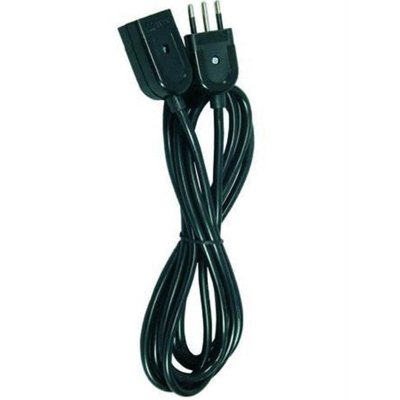 PROLUNGA 3 MT ELETTRICA SPINA PICCOLA / PRESA PICCOLA 1 PEZZO NERA FER 109239 in prodotto EuroStore07 - Alatri, commercioVirtuoso.it