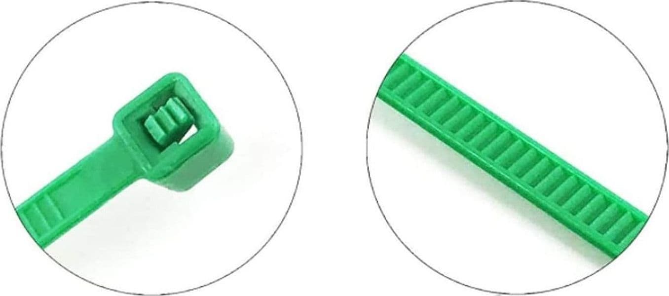 FASCETTE AUTOSERRANTI NYLON VERDI MM. 3,6x200 CABLAGGIO CAVI - pz 100 in prodotto EuroStore07 - Alatri, commercioVirtuoso.it