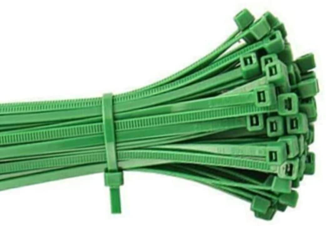 100 FASCETTE AUTOSERRANTI NYLON VERDI MM.4, 8 x 300 CABLAGGIO CAVI FERR 252898 in prodotto EuroStore07 - Alatri, commercioVirtuoso.it