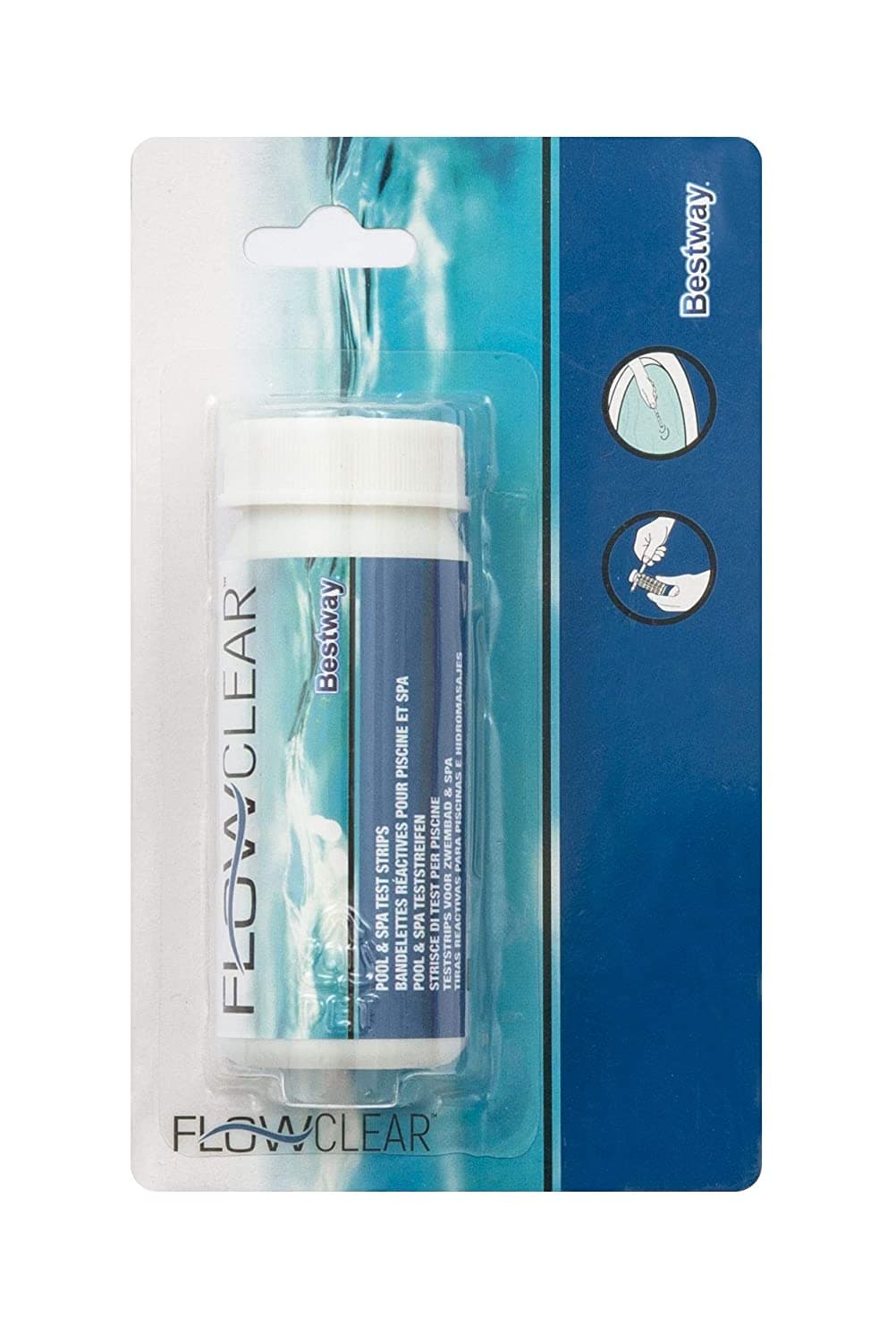 TEST PER PISCINA E SPA 50 STRISCE 3 IN 1 TEST ACQUA BESTWAY 58142 FER 260404 in prodotto EuroStore07 - Alatri, commercioVirtuoso.it