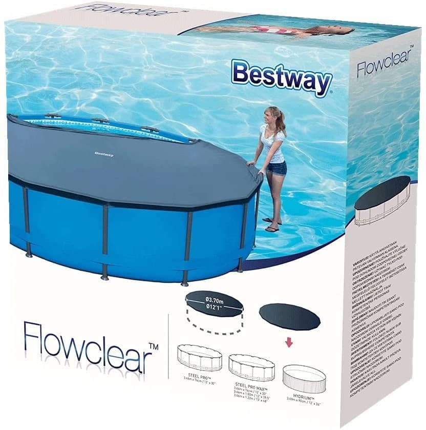 BESTWAY 58037 TELO COPERTURA PISCINE TONDE STEEL FRAME ø CM 366 FERR 260206 in prodotto EuroStore07 - Alatri, commercioVirtuoso.it
