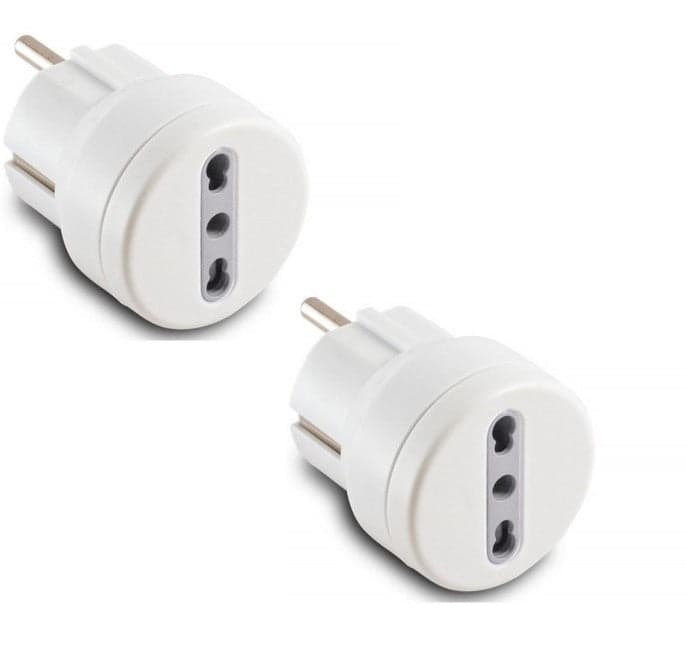 RIDUTTORE ADATTATORE SPINA SCHUKO PRESA BIPASSO GRANDE E PICCOLO GENERATORI PZ 2 in prodotto EuroStore07 - Alatri, commercioVirtuoso.it
