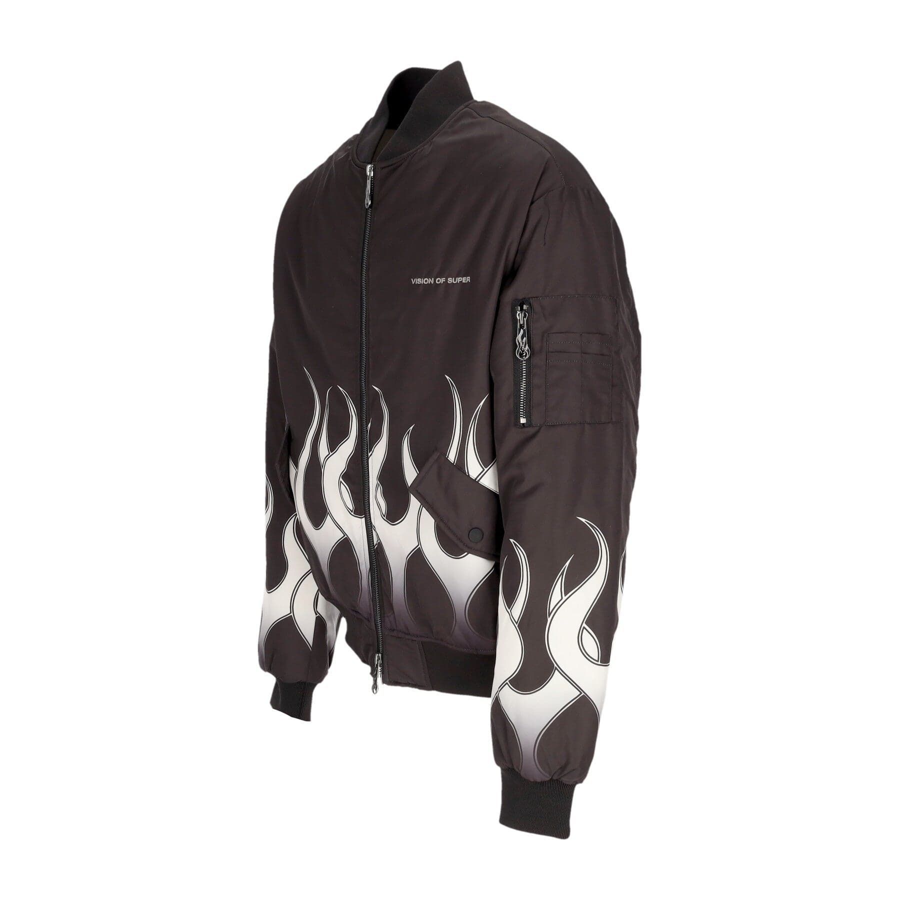 VISION OF SUPER Giubbotto Bomber Uomo Flames Bomber Black/white da uomo in Giacche Drestige - Casamassima, commercioVirtuoso.it