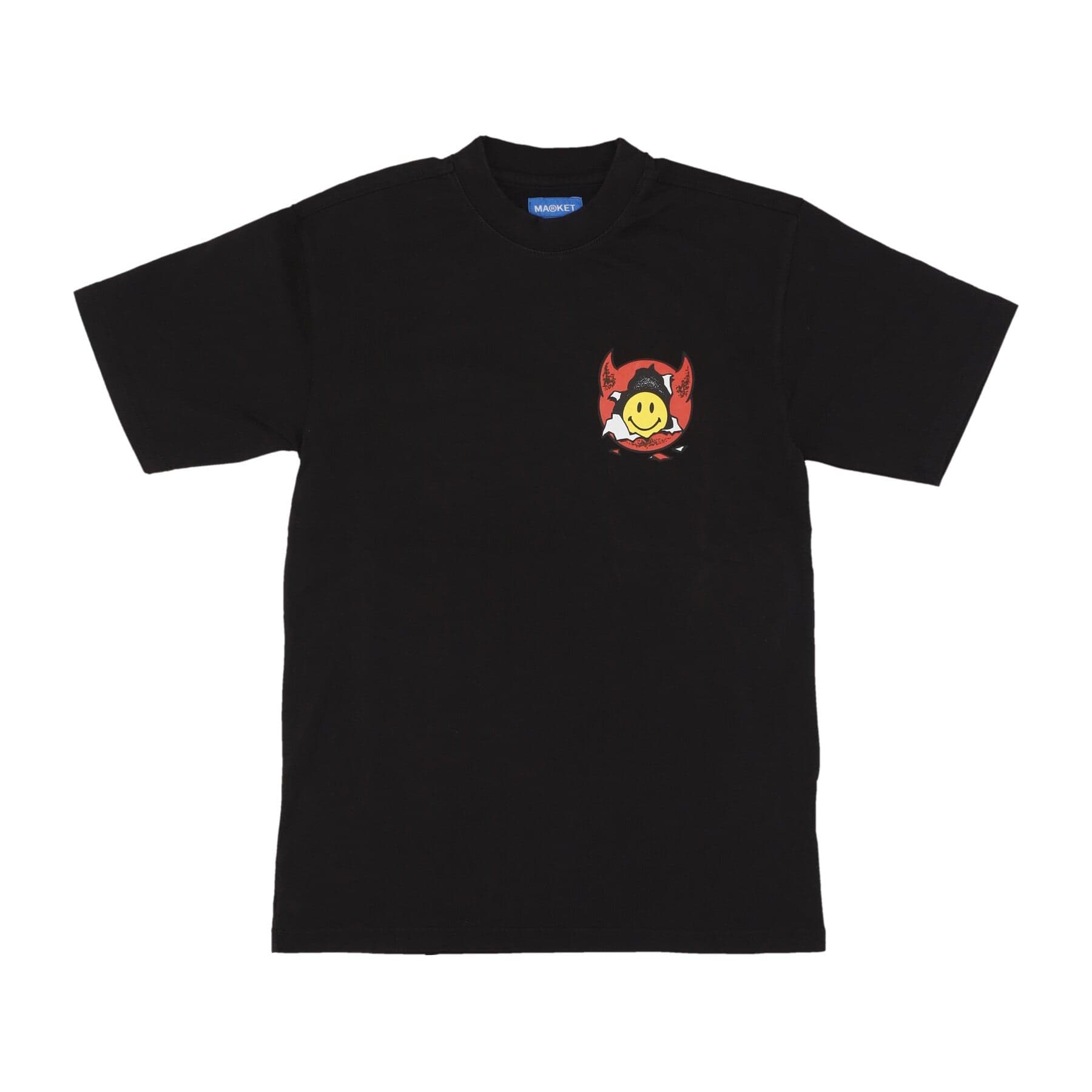 MARKET Maglietta Uomo Smiley Inner Peace Tee Washed Black da uomo in T-shirt Drestige - Casamassima, commercioVirtuoso.it