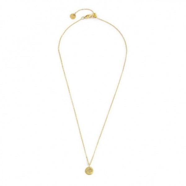 Marlù - COLLANA MEDAGLIETTA PENDENTE ROSA DEI VENTI CON STRASS BIANCHI PVD ORO in Collane Alba Gioielli - Casoria, commercioVirtuoso.it