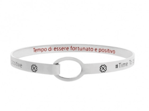Marlù - BRACCIALE RIGIDO Get lucky and stay positive in Bracciali Alba Gioielli - Casoria, commercioVirtuoso.it