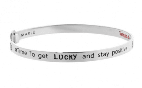 Marlù - BRACCIALE RIGIDO Get lucky and stay positive in Bracciali Alba Gioielli - Casoria, commercioVirtuoso.it