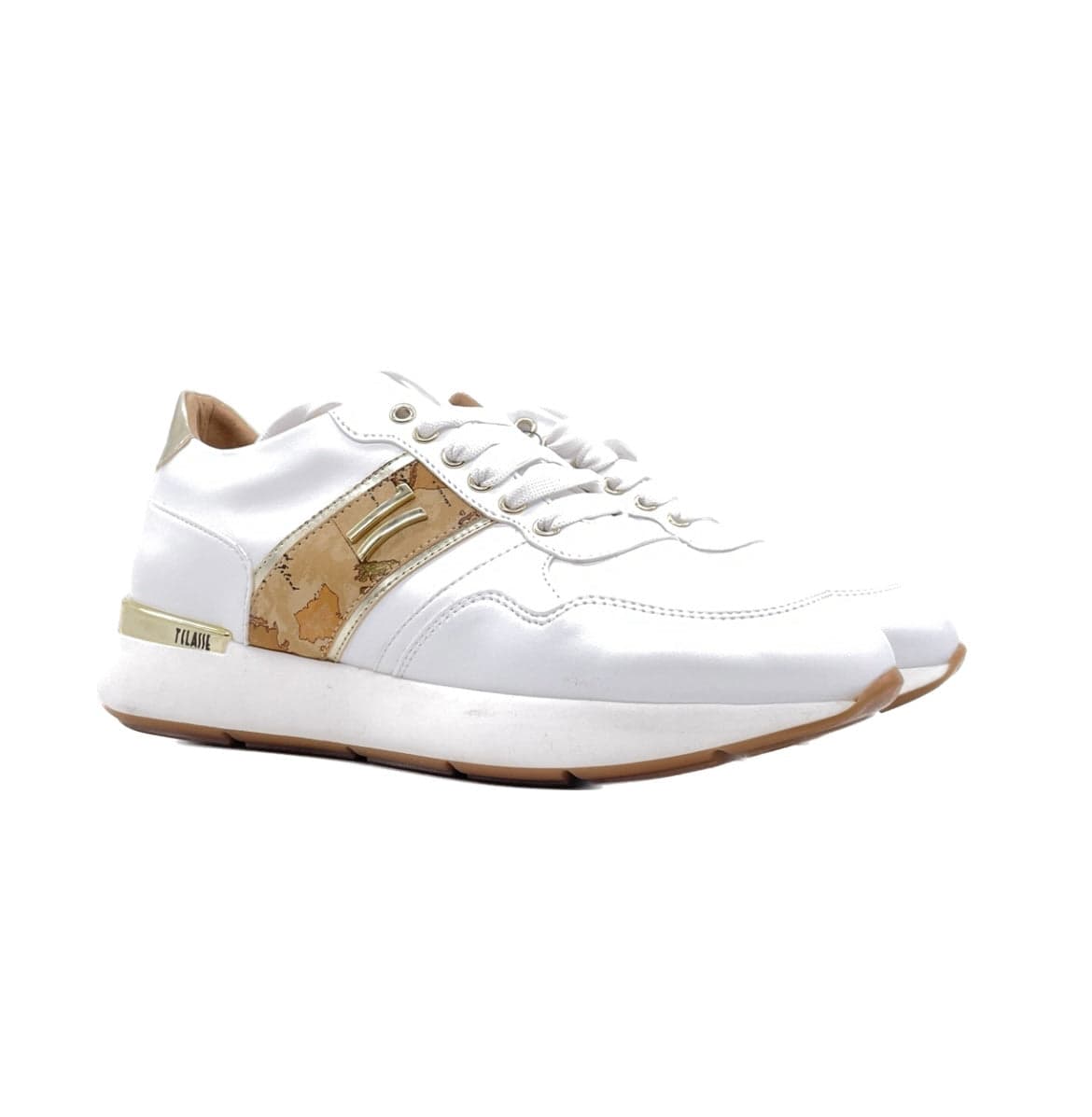 ALVIERO MARTINI 1 Classe Sneakers Donna White Geo Gold - 5