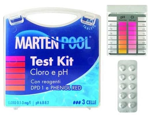 KIT TESTER CLORO E PH CON REAGENTI IN PASTIGLIE 10X4 TABLETS -- FER 396059 in prodotto EuroStore07 - Alatri, commercioVirtuoso.it