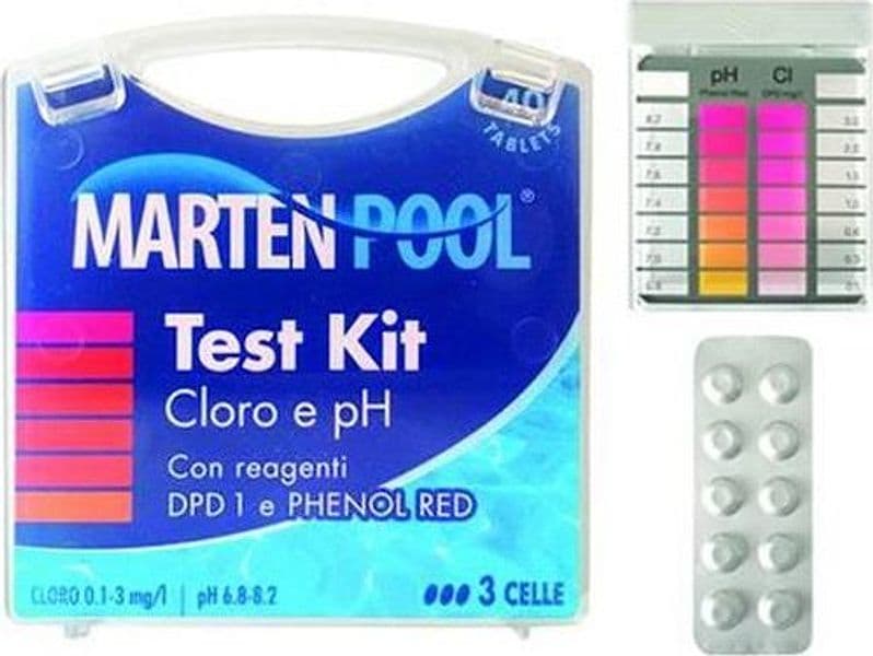 KIT TESTER CLORO E PH CON REAGENTI IN PASTIGLIE 10X4 TABLETS -- FER 396059 in prodotto EuroStore07 - Alatri, commercioVirtuoso.it