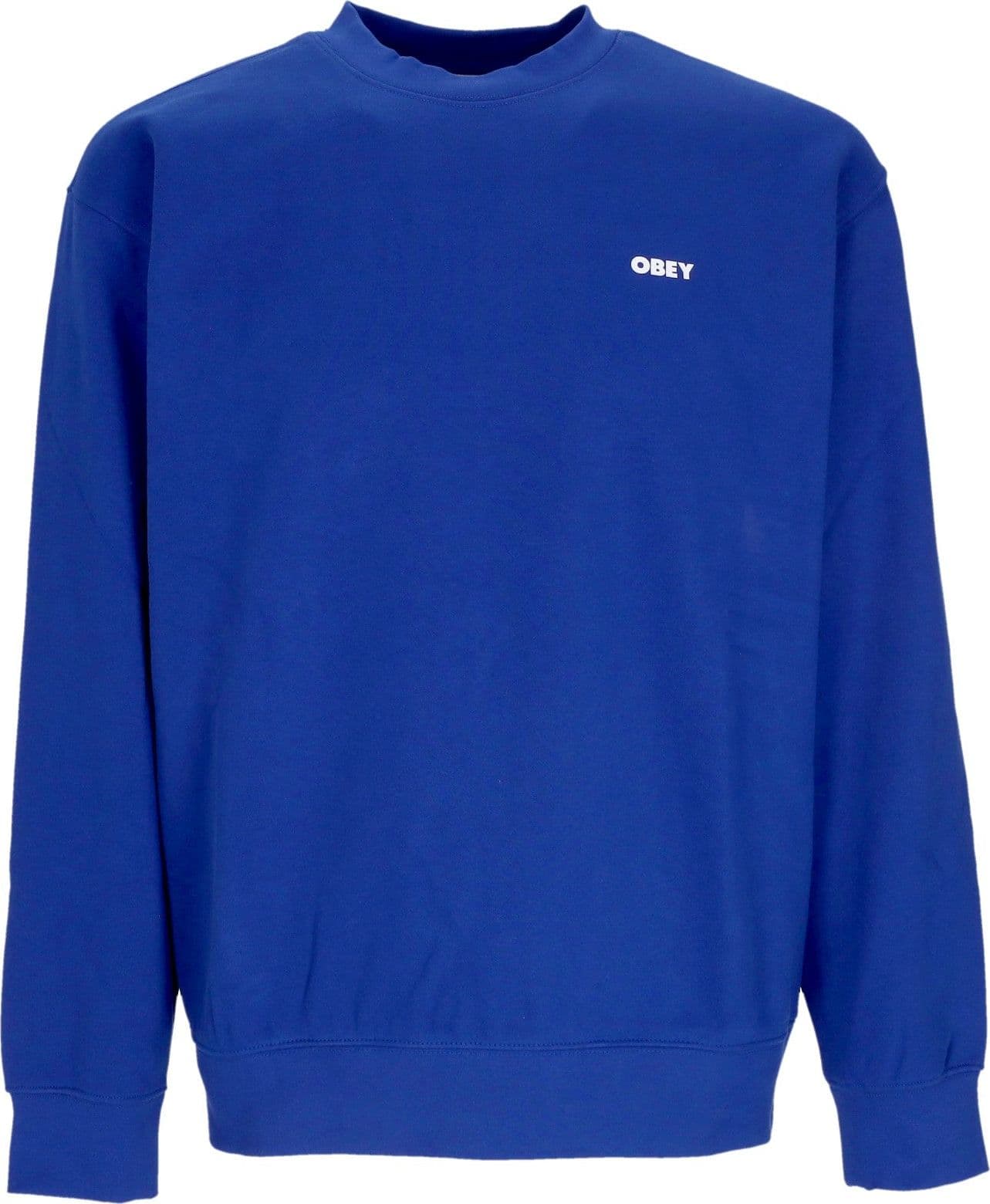OBEY Felpa Girocollo Uomo Bold Premium Crew Fleece Surf Blue da uomo in Felpe senza cappuccio Drestige - Casamassima, commercioVirtuoso.it