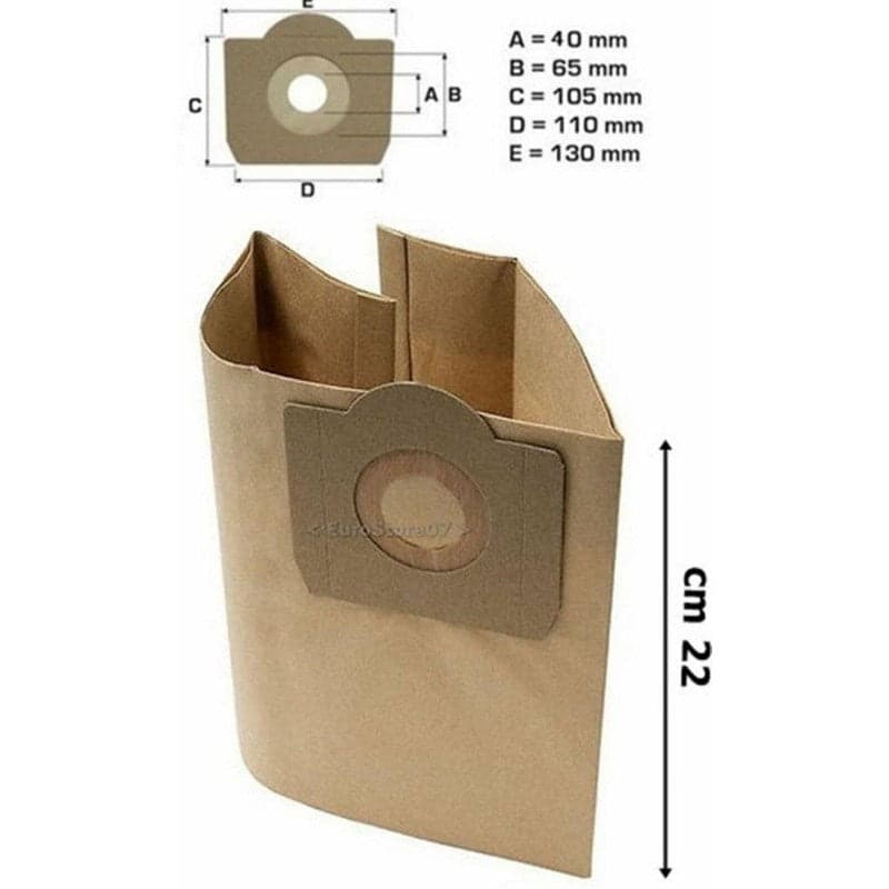 SACCHETTI ASPIRAPOLVERE BIDONE -- ROWENTA - KARKER - BOSCH - DE LONGHI - pz 5 in prodotto EuroStore07 - Alatri, commercioVirtuoso.it