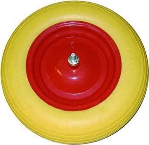 RUOTA PU PIENA PER CARRIOLE PERNO MM.12X260 -- ø cm.38x8,5 - FE 244787 in prodotto EuroStore07 - Alatri, commercioVirtuoso.it