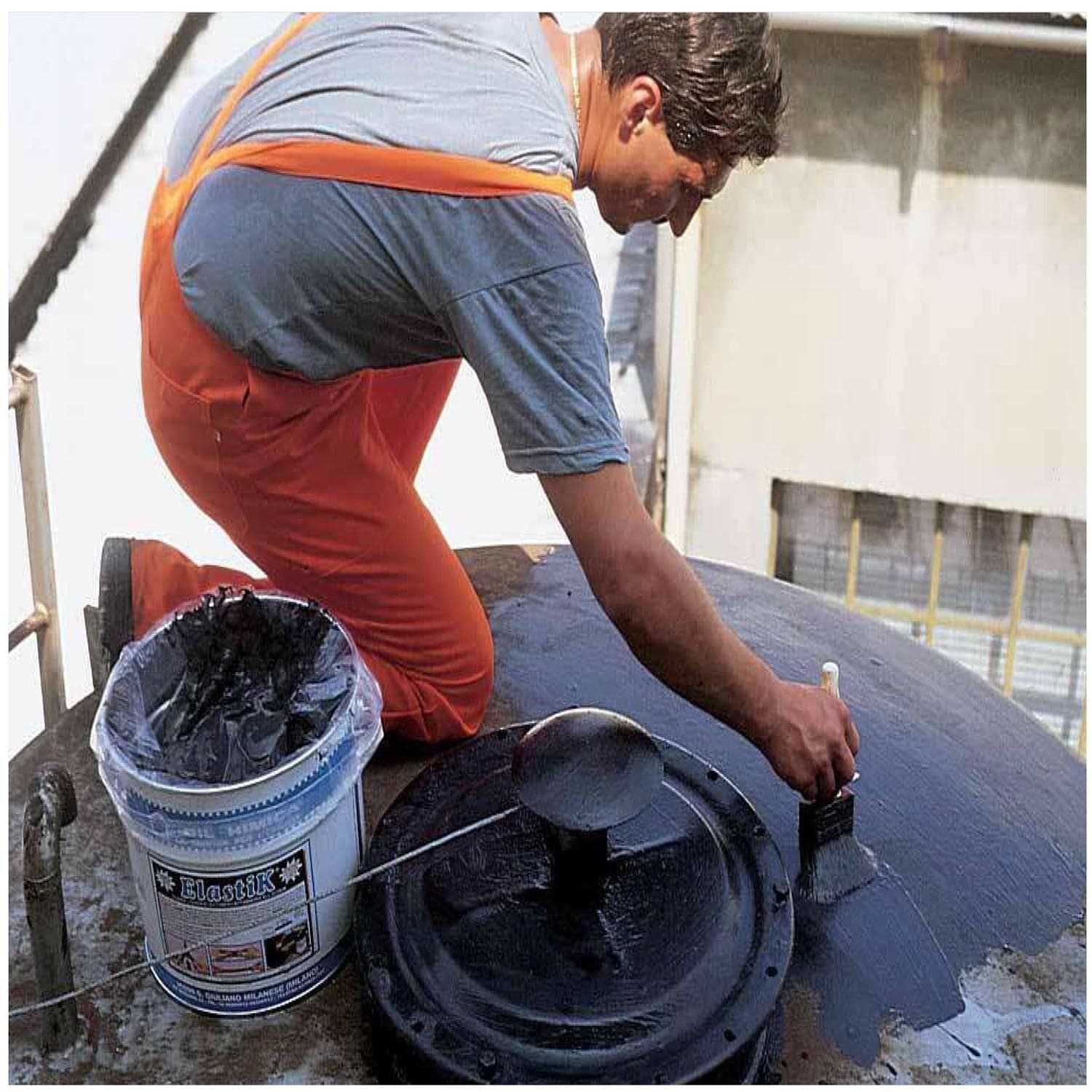 Ecolastik 10kg guaina liquida elastomerica bituminosa perfetta impermeabilità in Impermeabili Aloiserw.com - Altomonte, commercioVirtuoso.it