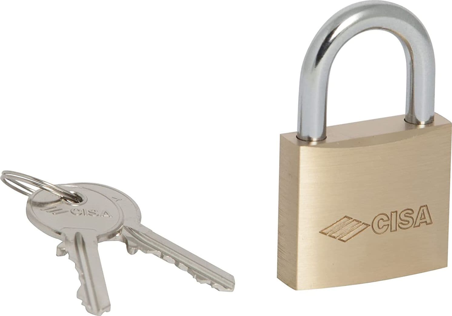 CISA -- LUCCHETTO OTTONE ARCO NORMALE 22010 --mm.50 --FER 64293 in prodotto EuroStore07 - Alatri, commercioVirtuoso.it