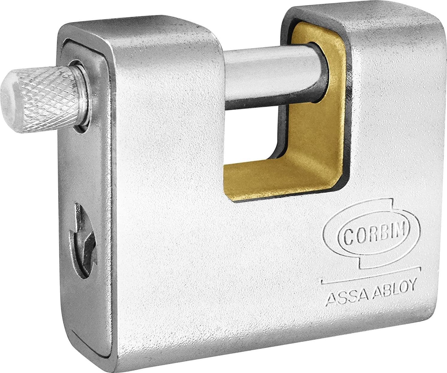 CORBIN -- LUCCHETTO CORAZZATO A UNA BOCCA ACCIAIO KA - - mm.60 - FER 380744 in prodotto EuroStore07 - Alatri, commercioVirtuoso.it