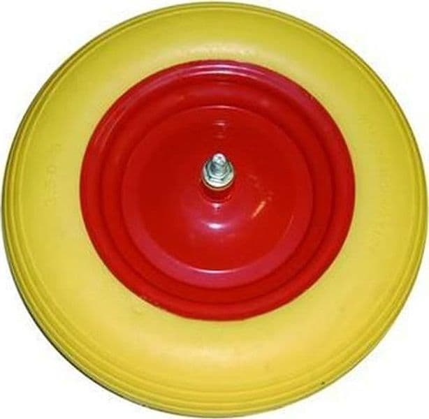 RUOTA PU PIENA PER CARRIOLE PERNO MM.12X210 interasse mm.150 - FER 237345 in prodotto EuroStore07 - Alatri, commercioVirtuoso.it