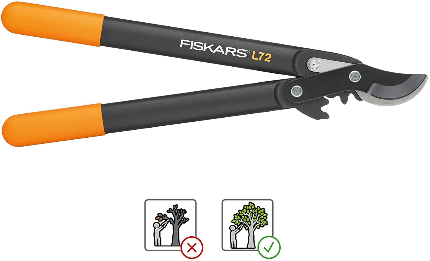 FISKARS - TRONCARAMI BY-PASS A UNCINO POWERGEAR lunghezza cm.46 FER 303385 in prodotto EuroStore07 - Alatri, commercioVirtuoso.it