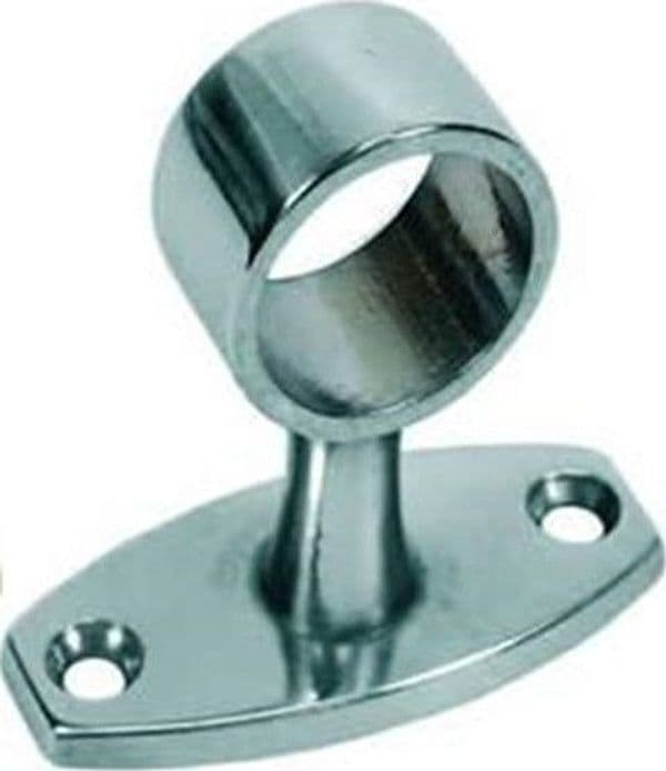 SUPPORTO PASSANTE PER CORRIMANO - ø mm.30 - mm.29x54x60h. ottone cromato - in prodotto EuroStore07 - Alatri, commercioVirtuoso.it