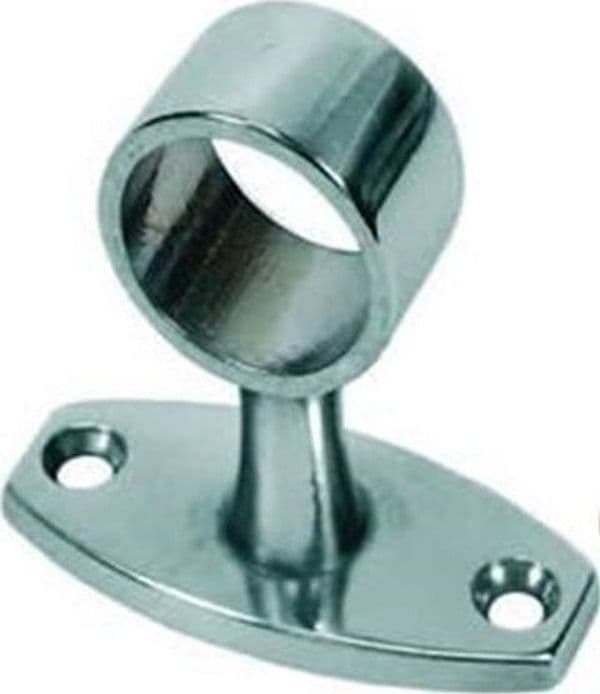 SUPPORTO PASSANTE PER CORRIMANO - ø mm.30 - mm.29x54x60h. ottone cromato - in prodotto EuroStore07 - Alatri, commercioVirtuoso.it