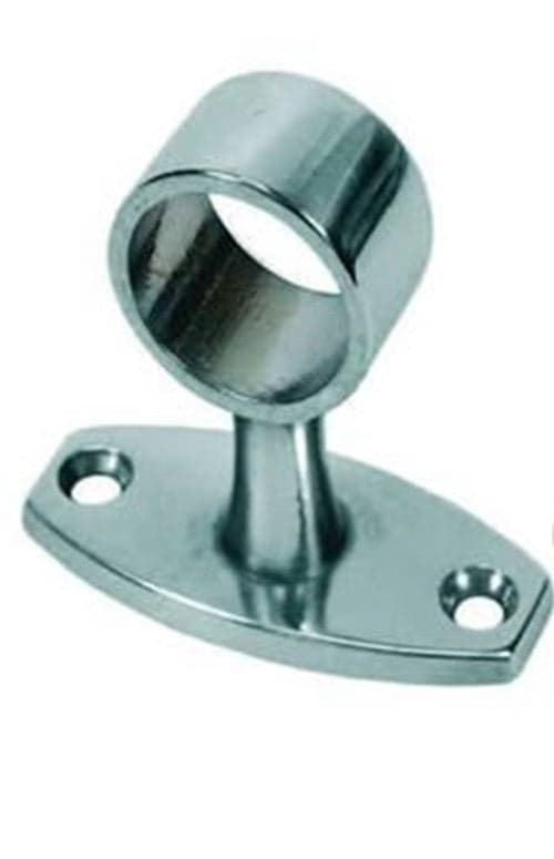 SUPPORTO PASSANTE PER CORRIMANO - ø mm.30 - mm.29x54x60h. ottone cromato - in prodotto EuroStore07 - Alatri, commercioVirtuoso.it