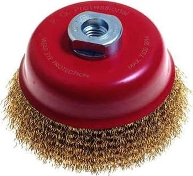 SPAZZOLA TAZZA FILI ACCIAIO PER FRULLINO EXTRA ø mm.65 filettato 14 MA - PZ 6 - in prodotto EuroStore07 - Alatri, commercioVirtuoso.it