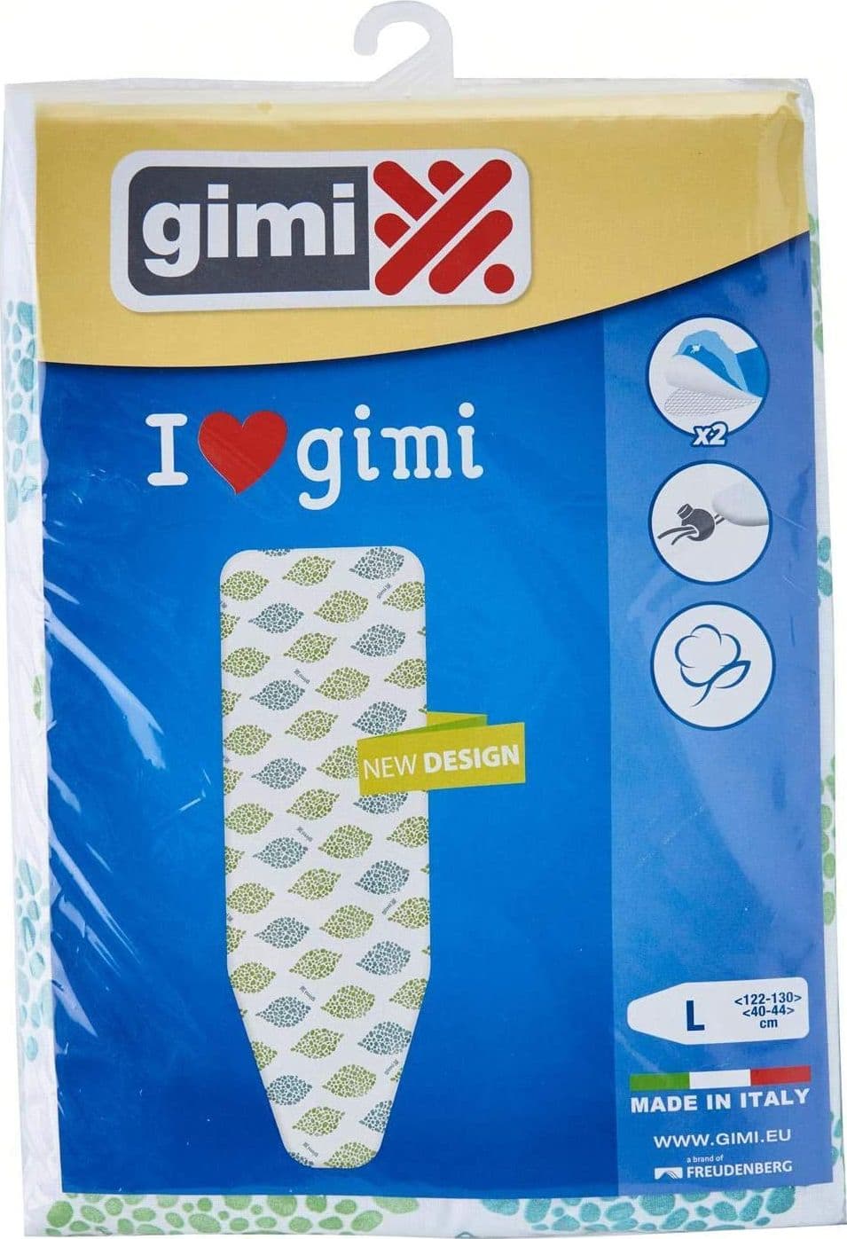 COPRIASSE DA STIRO IN COTONE LOVE GIMI -cm.134x44 "L" -DECORI MISTI - FER8709 in prodotto EuroStore07 - Alatri, commercioVirtuoso.it