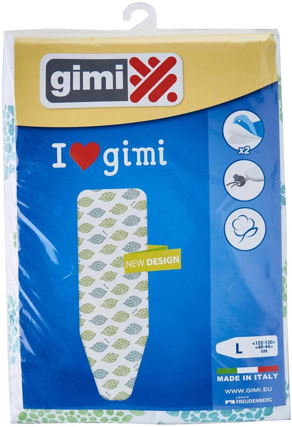 COPRIASSE DA STIRO IN COTONE LOVE GIMI -cm.134x44 "L" -DECORI MISTI - FER8709 in prodotto EuroStore07 - Alatri, commercioVirtuoso.it