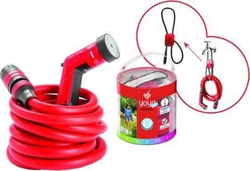 TUBO ESTENSIBILE YOYO UP CON RACCORDI, LANCIA E SUPPORTO mt.12-13/25 in prodotto EuroStore07 - Alatri, commercioVirtuoso.it