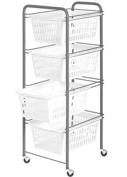 ARTEX CARRELLO SIENA 4 PIANI cm.32x38x86h. TELAIO METALLO -- FER 323857 in prodotto EuroStore07 - Alatri, commercioVirtuoso.it