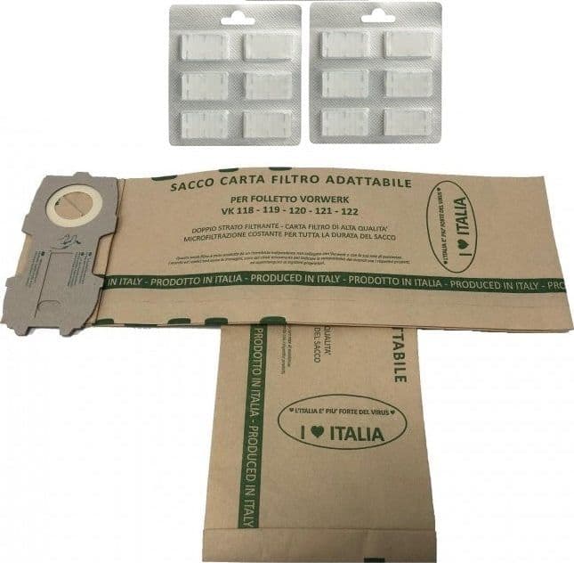 8 SACCHETTI FOLLETTO VK120 / VK121 / VK122 + 10 PROFUMI NO ORIGINALI in prodotto EuroStore07 - Alatri, commercioVirtuoso.it
