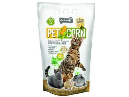 LETTIERA PETCORN RICAVATA DAL MAIS - LT 10 - 100% naturale PROF. al limone -