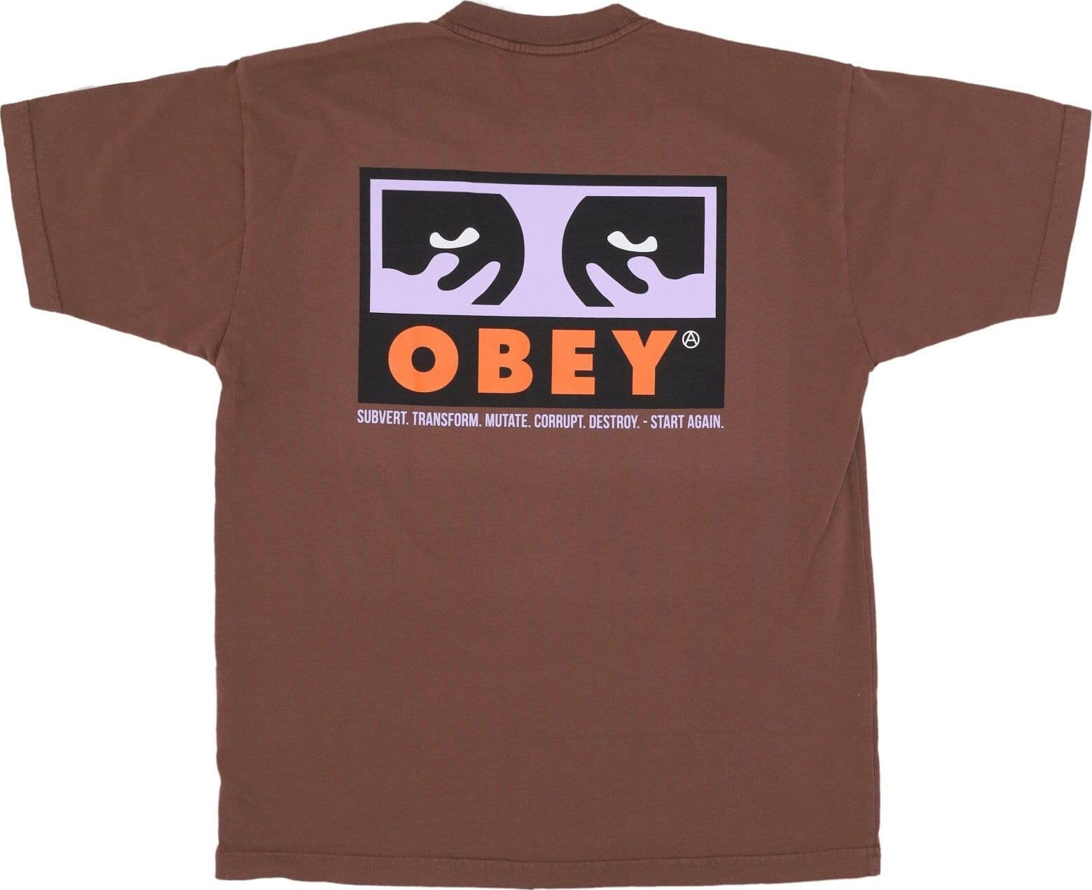 OBEY Maglietta Uomo Subvert Heavyweight Classic Box Tee Sepia da uomo in T-Shirt Drestige - Casamassima, commercioVirtuoso.it