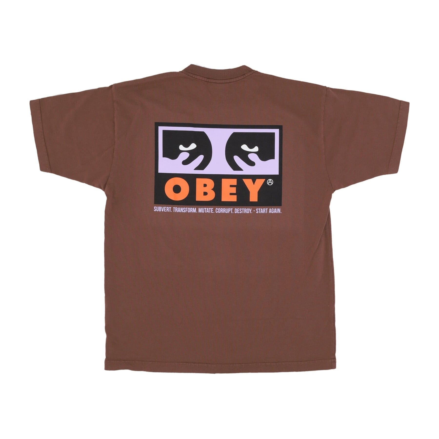 OBEY Maglietta Uomo Subvert Heavyweight Classic Box Tee Sepia da uomo in T-Shirt Drestige - Casamassima, commercioVirtuoso.it