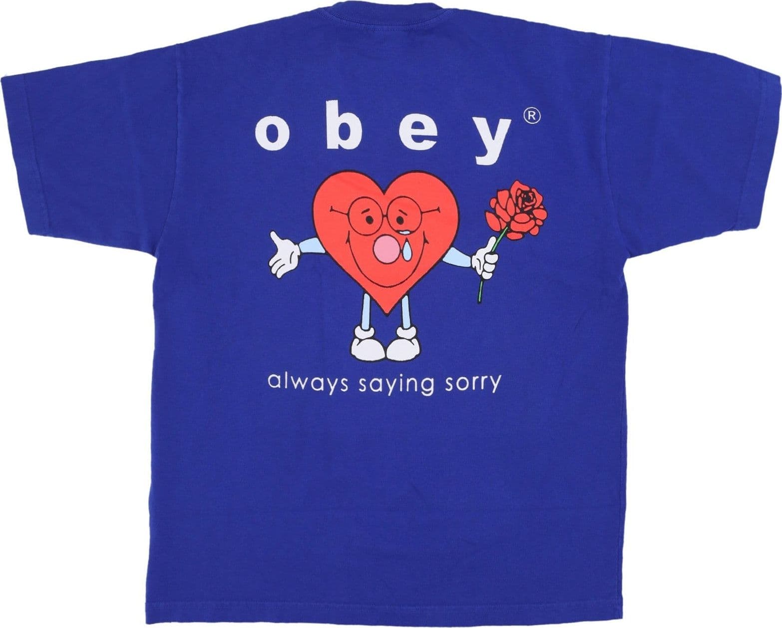 OBEY Maglietta Uomo Always Saying Sorry Heavy Weight Classic Tee Surf Blue da uomo in Tavole da Surf Drestige - Casamassima, commercioVirtuoso.it