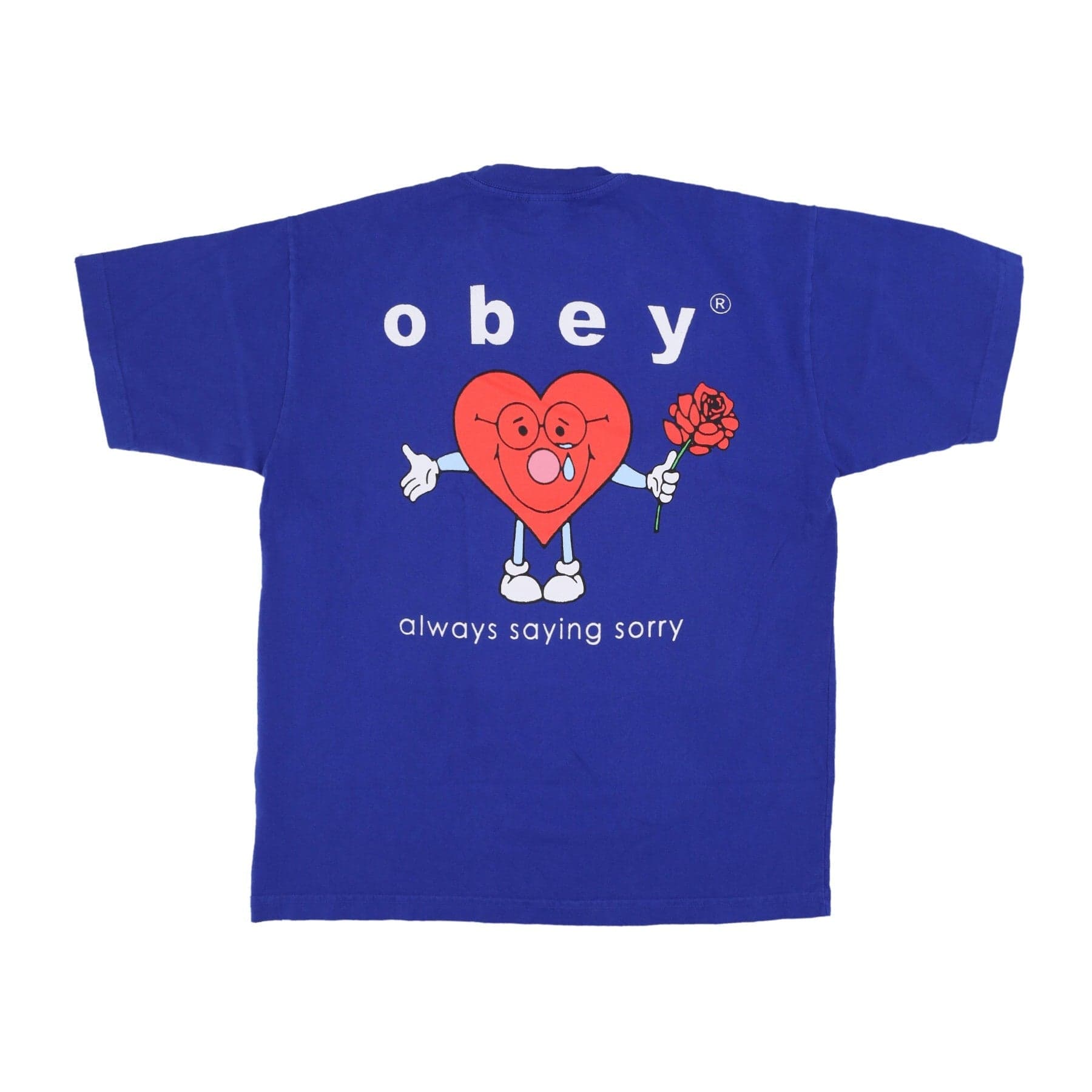 OBEY Maglietta Uomo Always Saying Sorry Heavy Weight Classic Tee Surf Blue da uomo in Tavole da Surf Drestige - Casamassima, commercioVirtuoso.it