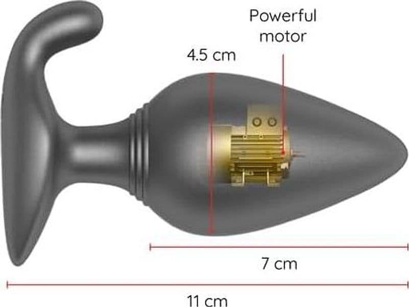 Oninder Rio plug anale vibrante nero con app gratuita IPX7 ricaricabile anal plug in prodotto Erosdom - Palmi, commercioVirtuoso.it