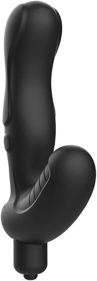 Plug Anale Vibrante Nero in Silicone Punto P Waterproof vibrazioni 8 x 15 cm in prodotto Erosdom - Palmi, commercioVirtuoso.it